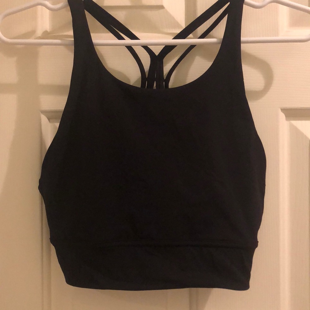Lululemon soul cycle high neck long line bra 8